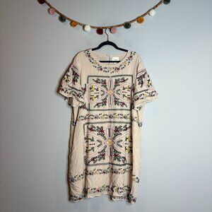 Salt. floral embroidered boho shift dress